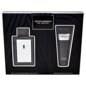 The Secret by Antonio Banderas Mens Gift Set 3.4oz EDT Spray 2.5oz Aftershave